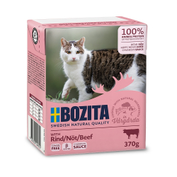 Bozita Cat kousky v omáčce s hovězím, tetrapak 370 g