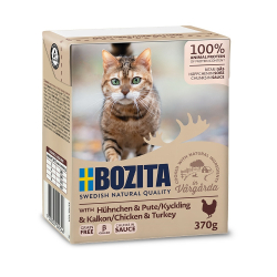 Bozita Cat kousky v omáčce s kuřecím a krůtím, tetrapak 370 g