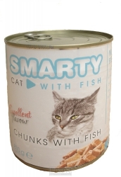 SMARTY konzerva pro kočky rybí kousky 810g