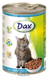 Konzerva pro kočky Dax kousky ryba 415 g