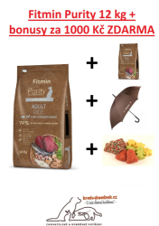 Fitmin dog Purity Rice Adult Fish&Venison 12kg + DÁRKY ZA 1000 Kč