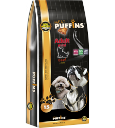 Puffins Dog Adult Mini Beef 1kg 