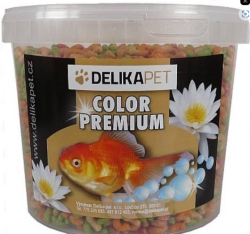 Krmení jezírkové ryby COLOR PREMIUM 1Kg sáček Delikapet